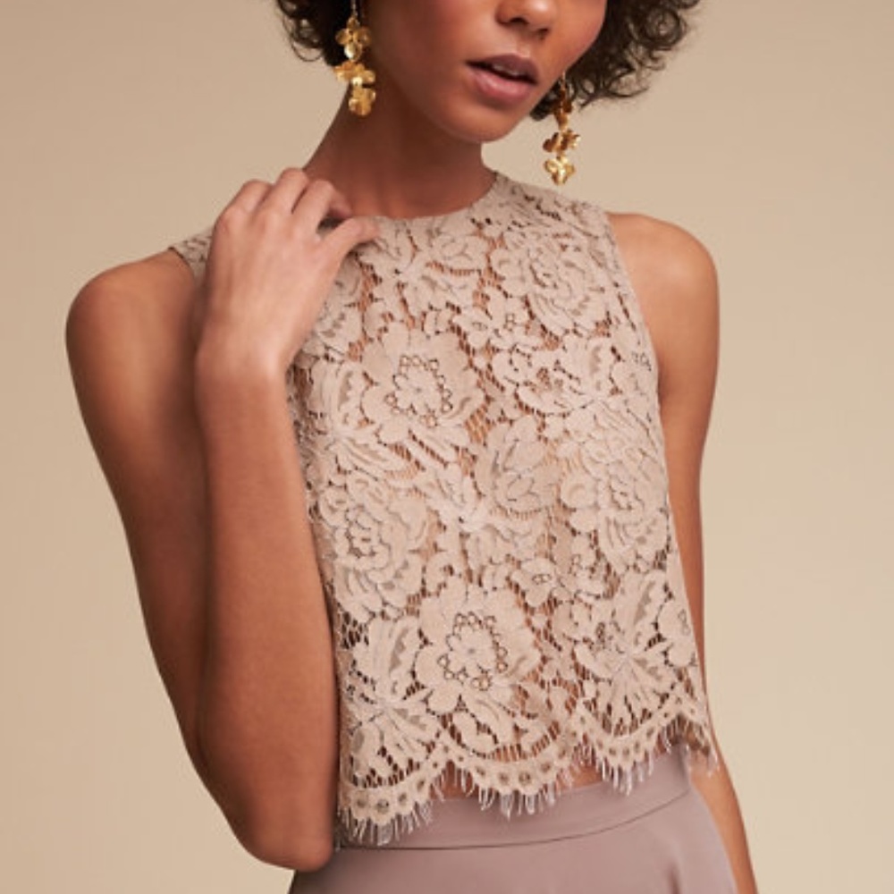 BHLDN Cleo Top Mink Grey Size Medium